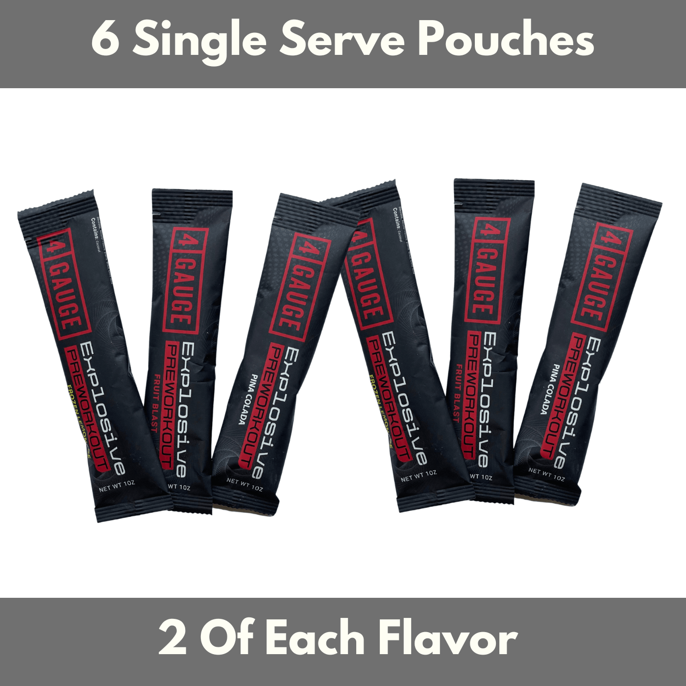 6 Samples of 4 Gauge Preworkout - 4 Gauge