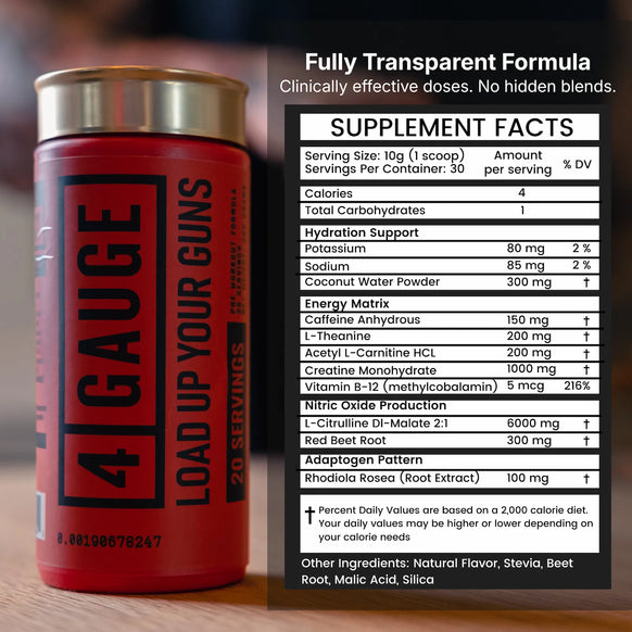 4 GAUGE Preworkout (30 Servings)